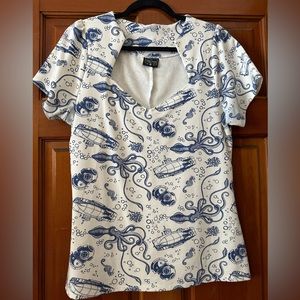 Rock Steady under the sea pinup style top 1X